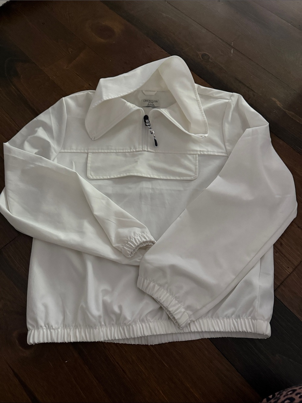 Crewcuts White Kids Raincoat Pullover